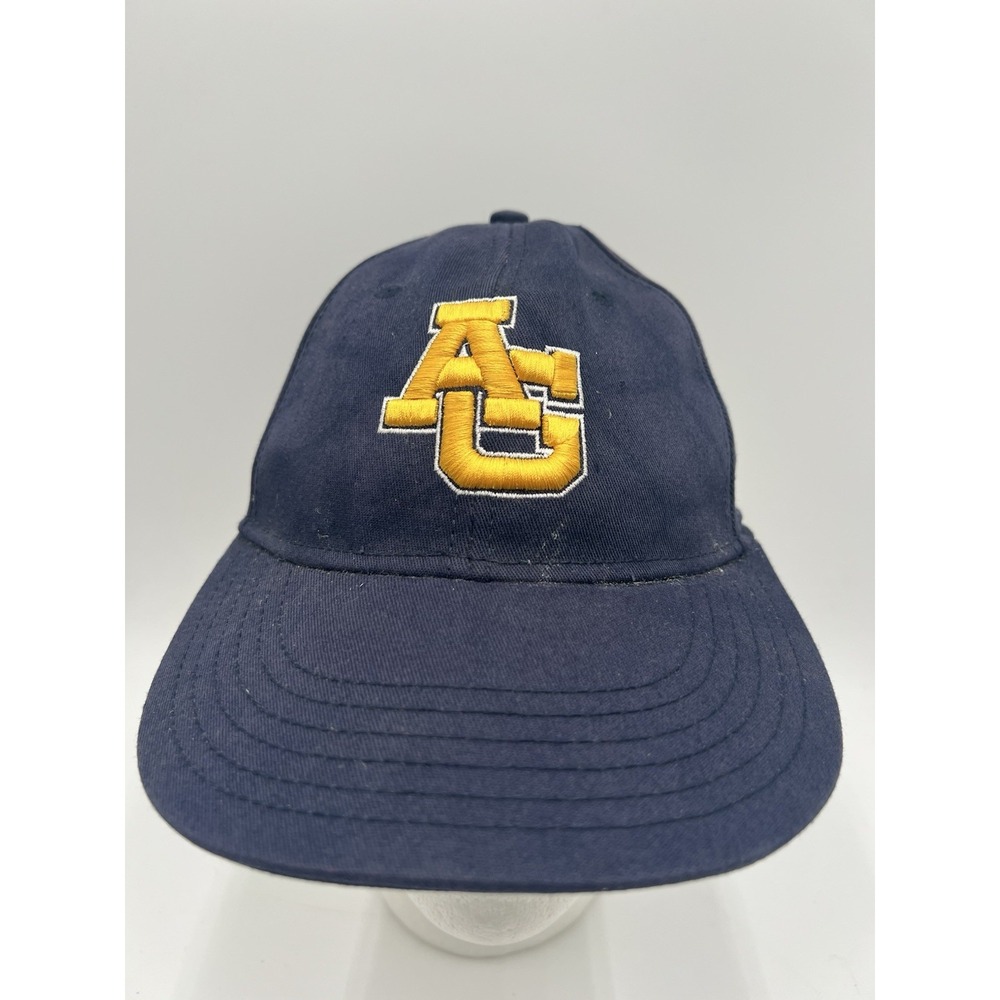 Vintage AG Logo Navy Flexfit Baseball Cap Hat S/M Otto Flex Embroidered
